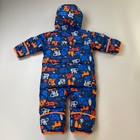 Columbia Snowsuit 6-12 Months Blue Orange Bunting Puffer Down Lining Animal Baby