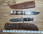 Lot Of 2 Wwii Theater Made Knives Metal Handle Plexiglass Usn Mark 1