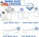 8pcs Clear Acrylic Risers For Display Stands Shelf Decor Retail Showcase Organiz