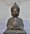 11 6  Old Tibet Buddhism Bronze Shakyamuni Sakyamuni Buddha Lotus Statue