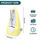 Mechanical Metronome Musical Timer For Piano Guitar yellow