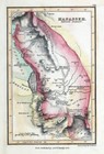 1823 Palmer Map Tribe Manasseh East Jordan Israel Hebrew Bible Golan Ashtaroth