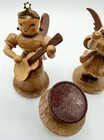 Vintage Erzgebirge Style Wooden Angel Musicians W  Drum German Folk Art Set