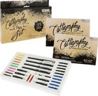 35-piece Calligraphy Pen Set - 4 Pens  5 Nibs  22 Inks  Includes Calligraphy Pen