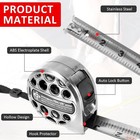 7 5m 25ft Stainless Steel Retractable Tape Measure With Double-sided Scale  M   
