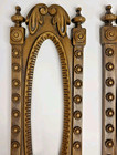 Vintage Pair Of Burwood Faux Wood Wall Sconces Floral Pattern Candlestick Holder