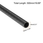 4pcs Carbon Fiber Tubes 8x10x500mm Matte Surface 3k Roll Wrapped For Airplane