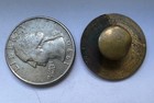 Antique Brass Enamel Picture Stud Button  butterfly  24mm b24