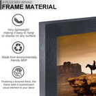 10x10 Picture Frame Set Of 2 Black Wall Mount Lightweight Engineered Wood For