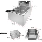 Electric Deep Fryer 10l 10 5qt Stainless Steel Single Tank Commercial Fryer W   