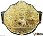 Big Gold World Heavyweight Title Belt With Rope Border Zinc 5mm And 3mm Leather