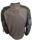 Harley Davidson Mesh Biker Jacket Black And Grey With Padding Armour Size Large