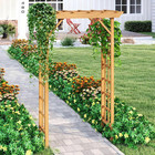 85 In  X 57 In  Fir Wood Arbor  Wood Trellis For Plant Climbing  Wedding Ceremon