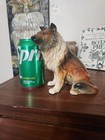 Vintage Ceramic Porcelain Figurine - Sable Rough Collie - Cute Derp Expresion   