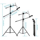 Microphone Stand  Mic Stand With Mic Clip Holder  Collapsible And Adjustable    