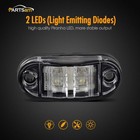 Partsam 4x Oval Led Trailer Marker Lights - Waterproof 12v Diode