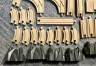 Lot Of 51 Official Brio Tracks Pieces  Rock Risers  Vehicles   Signs