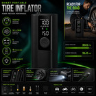 150psi Cordless Tire Inflator 32l min Digital Air Compressor Auto Stop Led