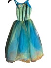 Curtain Call Dance Costume Size Lc Green Blue Tutu Dress 074
