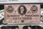 1864 Confederate States Of America 50c Csa T-72 Pmg 63 Epq  001 Cu Ecc c  Inc 