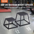 Uimoso 12  Plyometric Jump Box Fitness Exercise Plyo Box Step Cross Black