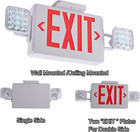 Red Exit Sign With Emergency Lights  200lm 3hours Plug In Exit Sign Battery Back