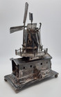 Rare Antique Dutch Colonial Windmill Sterling Silver Spice Tower Marked