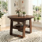 43 3 -59  Extendable Round-oval Dining Table 4-6  H Base Storage Shelf Walnut