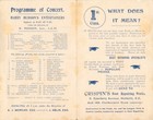 1909 Islington Myddleton Hall Concert Theatre Programme