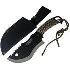 10  Survival Full Tang Tactical Black Hunting Fixed Blade Camping Knife   Sheath