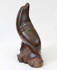 18  Large 21 Lbs Hand Carved Ironwood Seal Or Sea Lion Sculpture Wood Statue