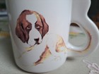 Vintage Coffee Mug St  Bernard 10 Ounce Tea Dog Tail Handle Excellent Condition 