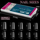 500pcs Clear False Nails Tips - Half Cover Lady French Style Acrylic Artificial 