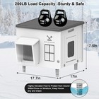 Heated Outdoor Cat House With Escape Door  Insulated Weatherproof Shelter