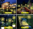 Led Solar Firework Garden Lights Waterproof Outdoor Lawn Decor 60led Colorful
