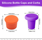 8 Pcs Multicolor Silicone Wine Stoppers  Reusable Sparkling   Champagne Corks  S