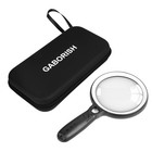 Large Led Magnifying Glass With Case - 10x 20x 45x Handheld Magnifier For Readin