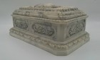 Stunning Ornate Incolay Cameo Casket Cremation Urn With Cherubs - Repouss  