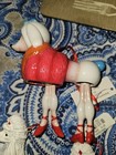 Lot Of 3 Poodle Christmas Tree Ornaments  Red   White Ceramic   2 Resin Poodles
