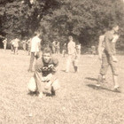 Football Team Players Boys Uniforms Field Game Practice Antique Vintage Photo