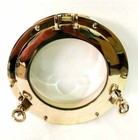 12  Canal Boat Porthole Window Shiny Brass Door Window Glass Porthole Home Decor