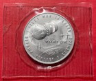 Yuri Gararin 30th Anniversary Medal Blended With Flown Soviet Space Craft Coin