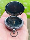 Brass Pocket Compass Nautical Antique Vintage Style Push Button Pocket Compass