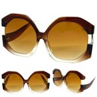 Oversized Exaggerated Vintage Retro Style Sunglasses X-large Funky Brown Frame