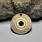 1995  last  Nyc Subway Token Pendant - Vintage New York City  Wear History      
