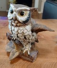Great Horned Owls 1114 Set Of 2 Ceramic Figure 5 Inches Homco Vintage No Chips 
