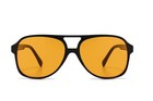 Vintage Aviator Sunglasses For Women Men 70s Glasses Retro Oversized Yellow L   