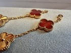 Vc arpeis vlntage aihambra 5 Motifs Bracelet Carnelian K18rg