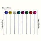 Colorful Bead Sewing Pin  100pcs   Pearled Ball Head Pin  Diy Sewing Accessories