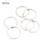 30pcs Split Key Rings 25mm Open Flat Jump Connector  Nickel Plated Iron